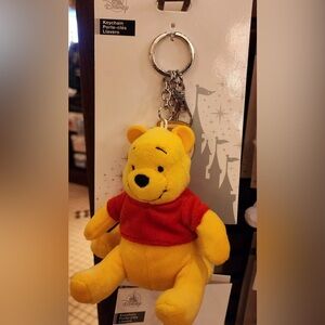 2024 Disney Parks Bag Charm Keychain New Plush Winnie The Pooh & Hunny BNWT